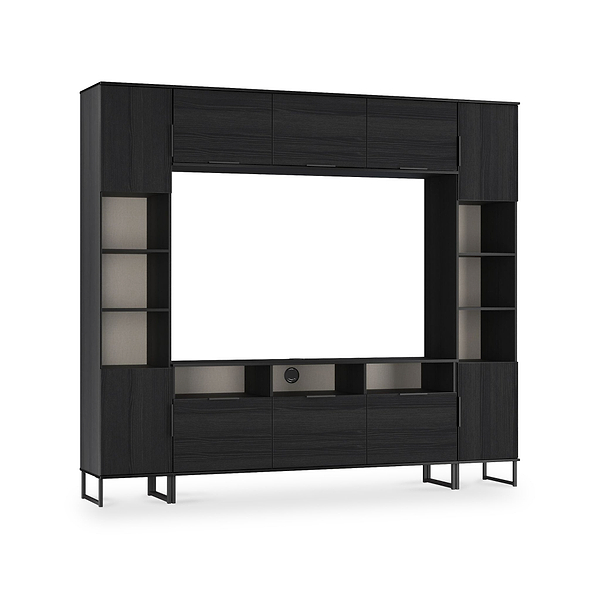Ashbourne Media Wall TV Unit with Overhead Storage