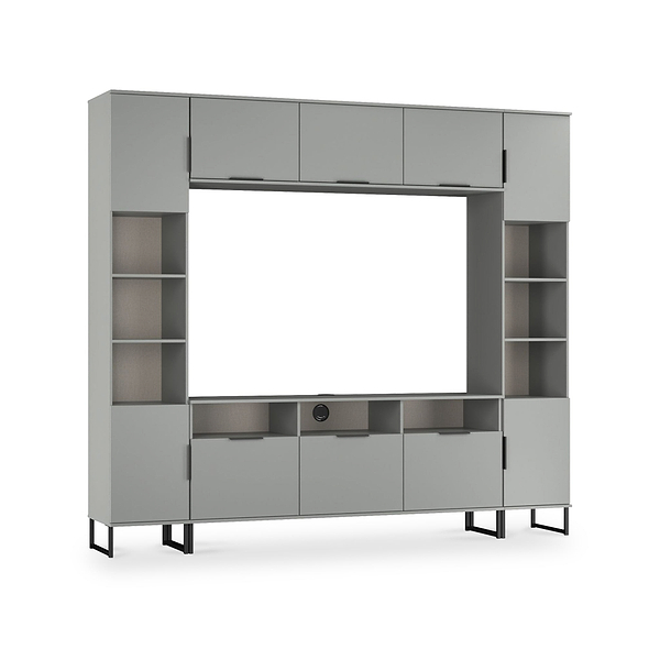 Ashbourne Media Wall TV Unit with Overhead Storage