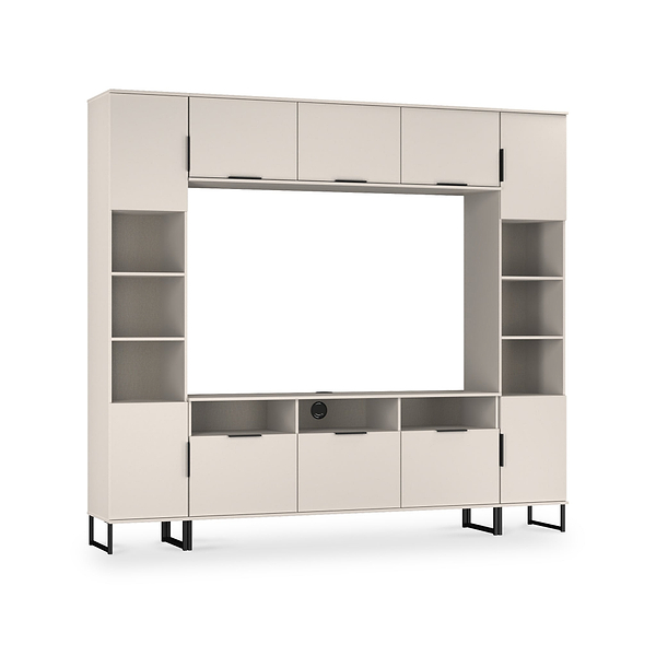 Ashbourne Media Wall TV Unit with Overhead Storage