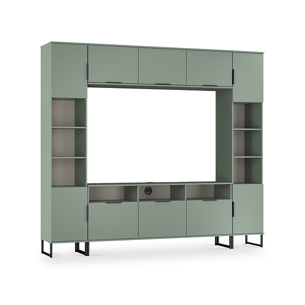 Ashbourne Media Wall TV Unit with Overhead Storage