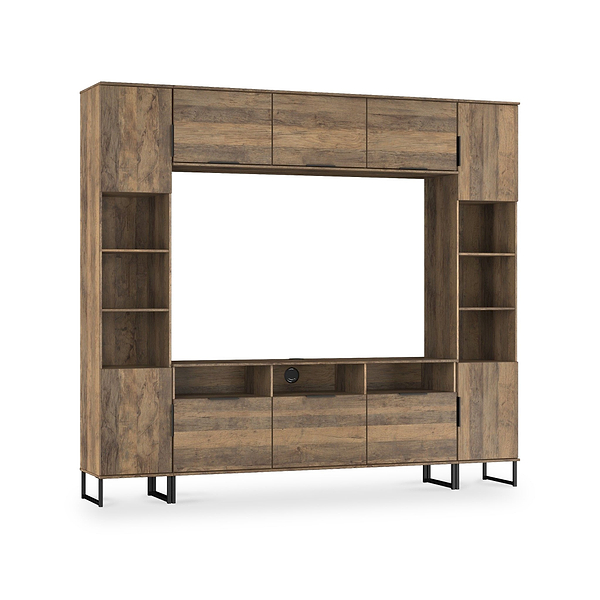 Ashbourne Media Wall TV Unit with Overhead Storage