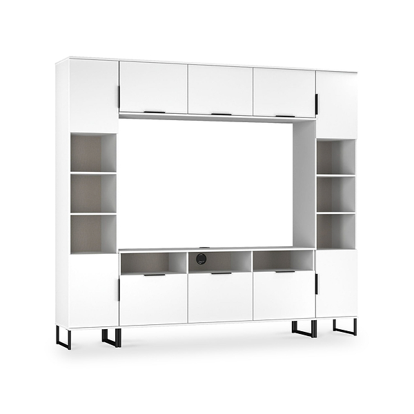 Ashbourne Media Wall TV Unit with Overhead Storage