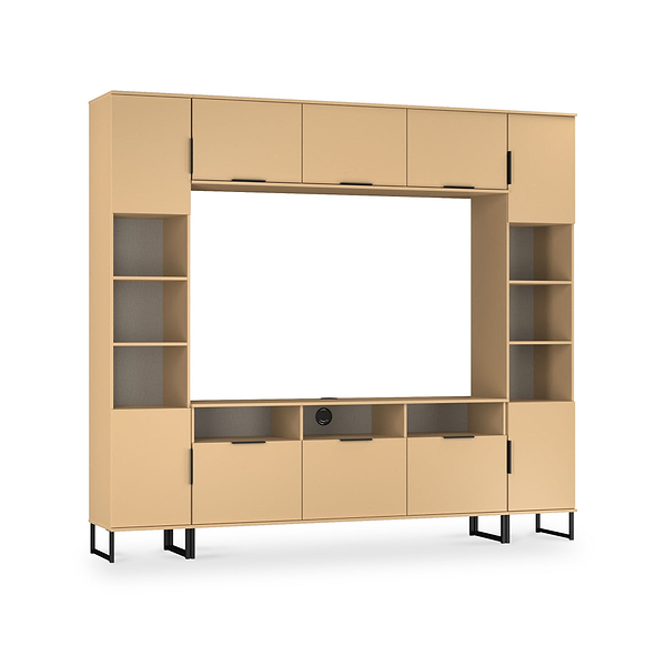 Ashbourne Media Wall TV Unit with Overhead Storage