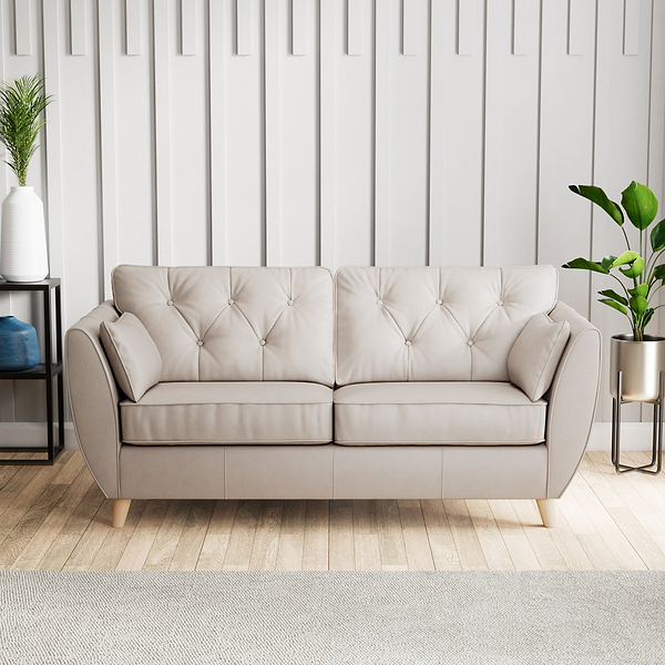 Edison Leather 3 Seater Sofa