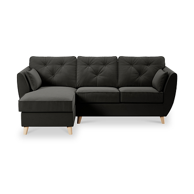 Edison Velvet Chaise Sofa