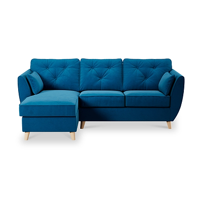 Edison Velvet Chaise Sofa