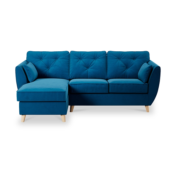 Edison Velvet Chaise Sofa