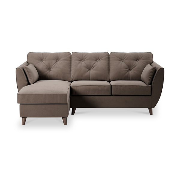Edison Velvet Chaise Sofa