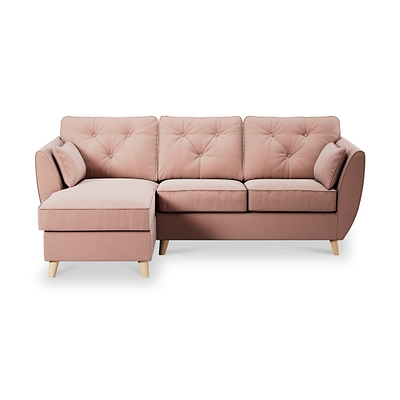 Edison Velvet Chaise Sofa