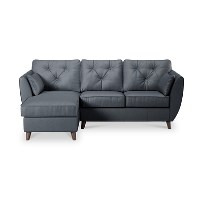 Edison Leather Chaise Sofa