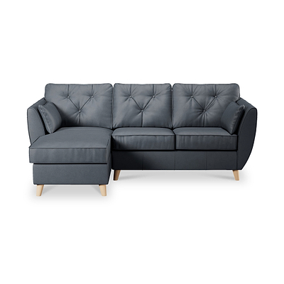 Edison Leather Chaise Sofa