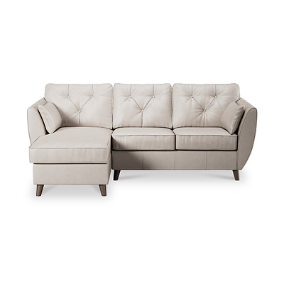 Edison Leather Chaise Sofa
