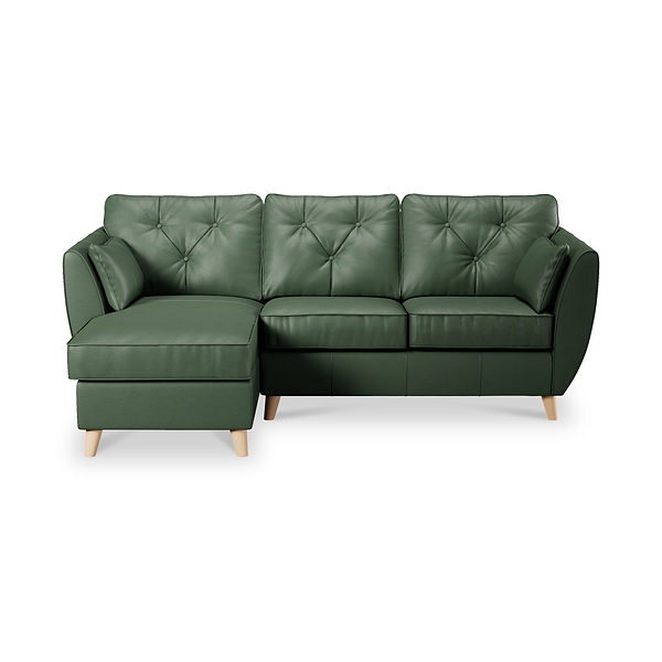 Edison Leather Chaise Sofa