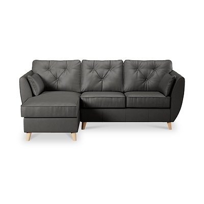 Edison Leather Chaise Sofa