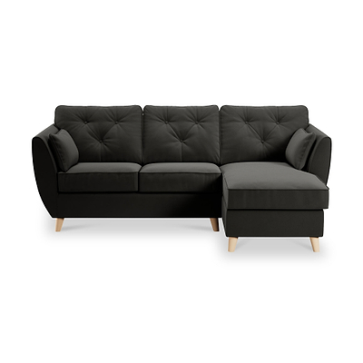Edison Velvet Chaise Sofa