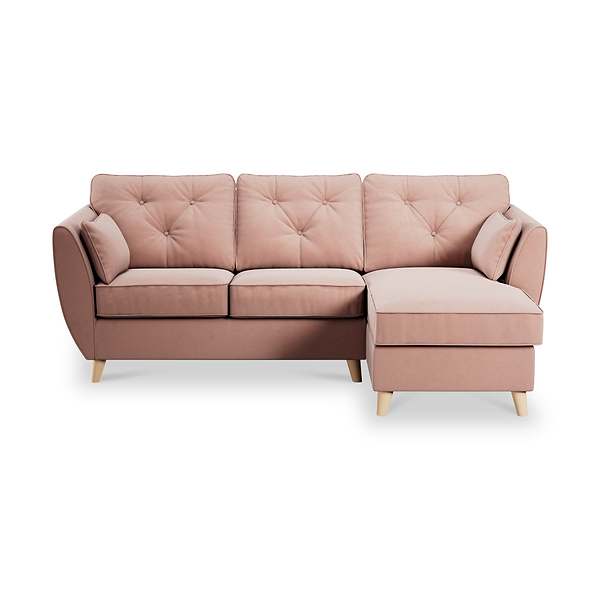 Edison Velvet Chaise Sofa