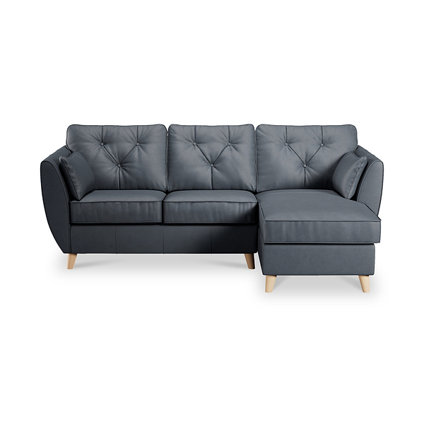 Edison Leather Chaise Sofa