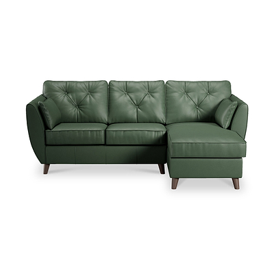 Edison Leather Chaise Sofa