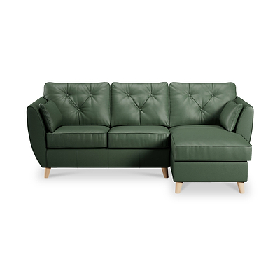 Edison Leather Chaise Sofa