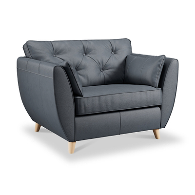 Edison Leather Snuggler Chair