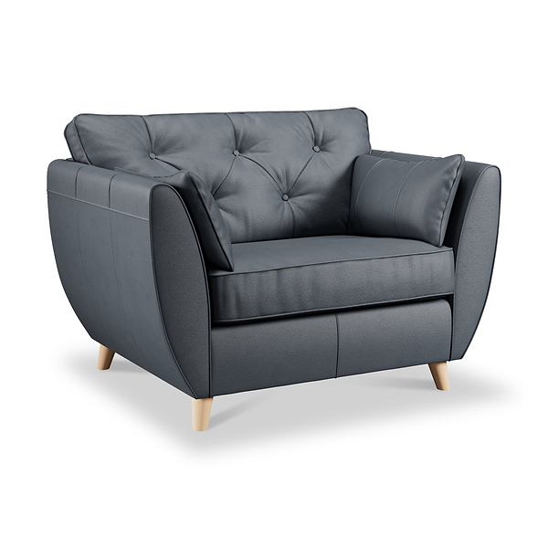 Edison Leather Snuggler Chair