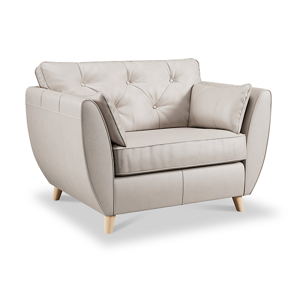 Edison Leather Snuggler Chair