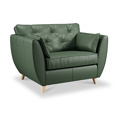 Edison Leather Snuggler Chair