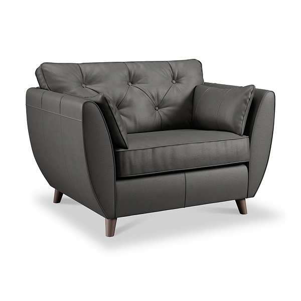 Edison Leather Snuggler Chair