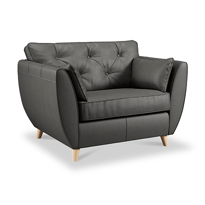 Edison Leather Snuggler Chair