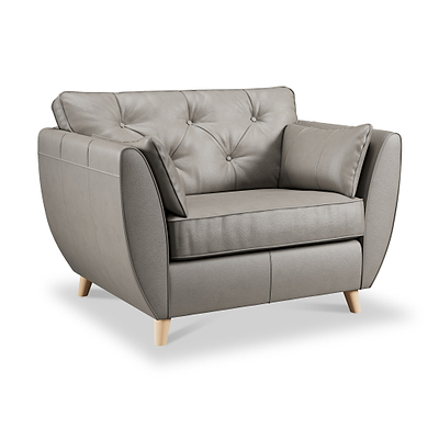 Edison Leather Snuggler Chair
