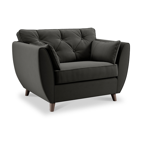 Edison Velvet Snuggler Chair