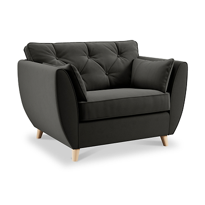 Edison Velvet Snuggler Chair