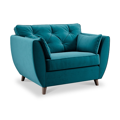 Edison Velvet Snuggler Chair