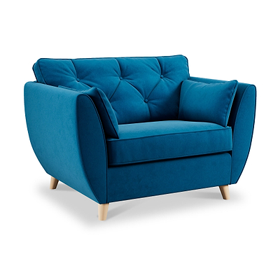 Edison Velvet Snuggler Chair