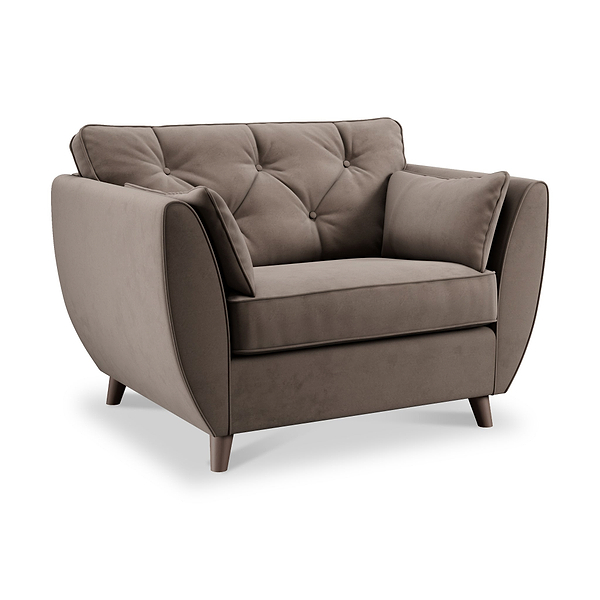 Edison Velvet Snuggler Chair