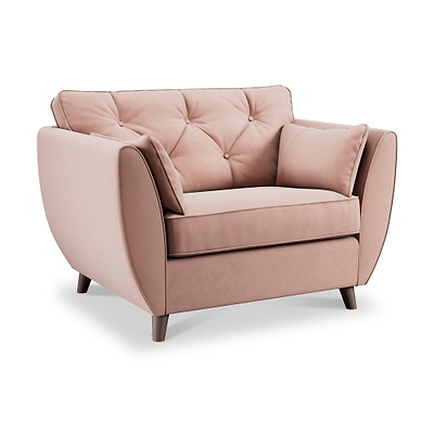 Edison Velvet Snuggler Chair