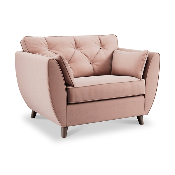 Edison Velvet Snuggler Chair