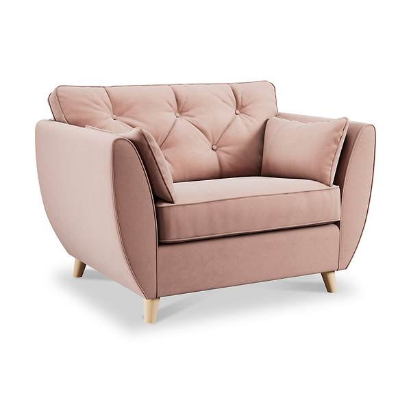 Edison Velvet Snuggler Chair