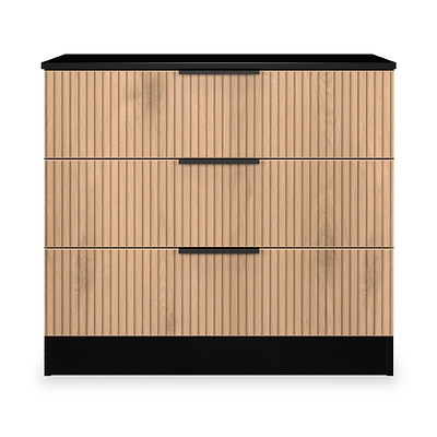Jago Slatted Effect 3 Drawer Chest