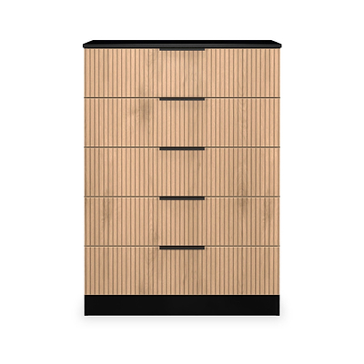 Jago Slatted Effect 5 Drawer Chest