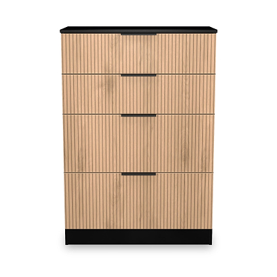 Jago Slatted Effect 4 Drawer Deep Chest