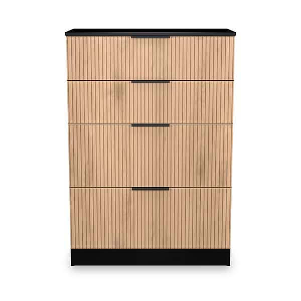 Jago Slatted Effect 4 Drawer Deep Chest