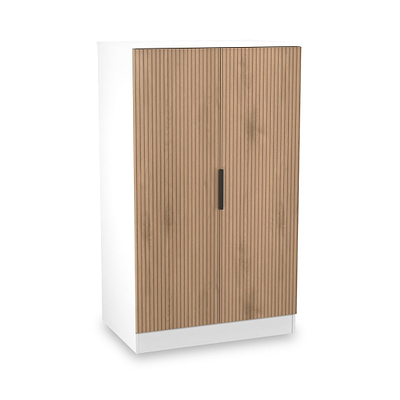 Jago Slatted Effect 2 Door Midi Wardrobe