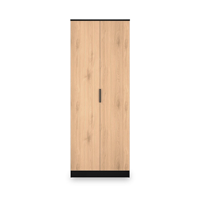 Jago Slatted Effect Tall 2 Door Wardrobe