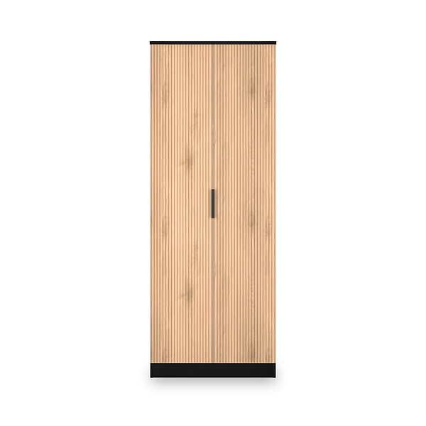 Jago Slatted Effect Tall 2 Door Wardrobe