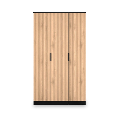 Jago Slatted Effect Tall 3 Door Wardrobe