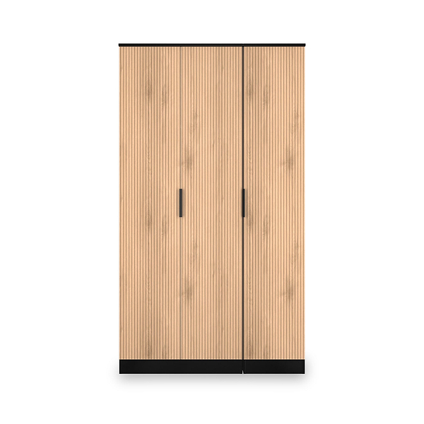 Jago Slatted Effect Tall 3 Door Wardrobe