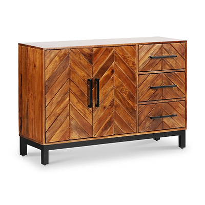 Loric Parquet Mango Wood Small Sideboard