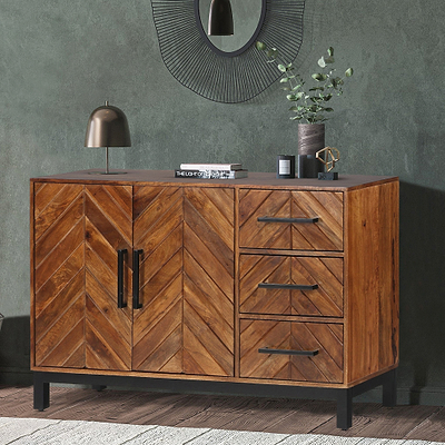 Loric Parquet Mango Wood Small Sideboard