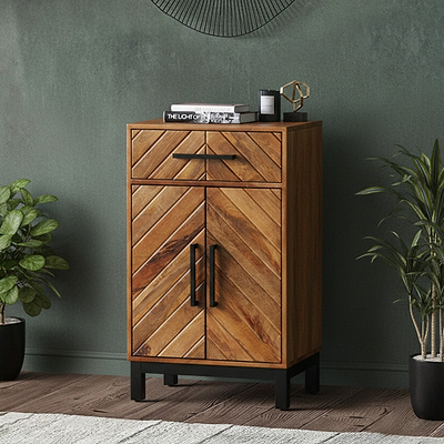 Loric Parquet Mango Wood Mini Sideboard